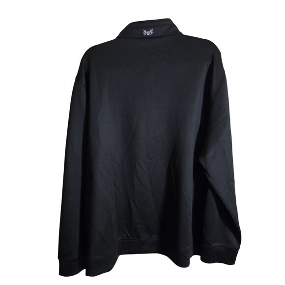 Hickey Freeman Comfort Stretch 1/4 Zip Pullover Black Quality Comfort Size XXL - Picture 3 of 8